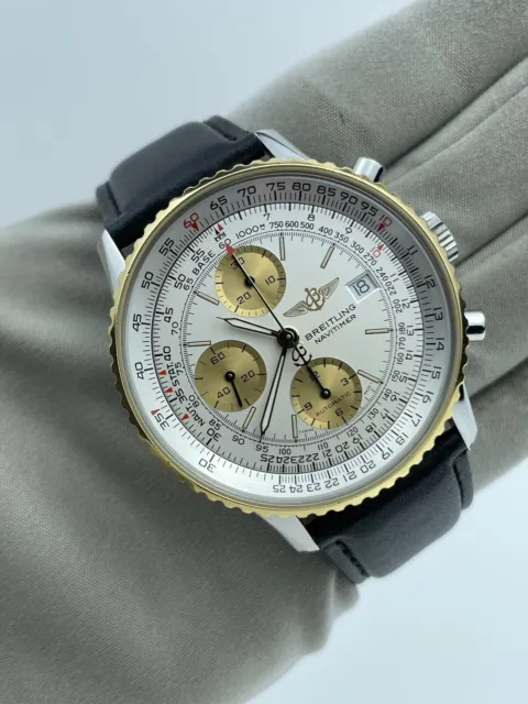 Breitling Old Navitimer Automatic Men's Watch Steel Gold Vintage - Ref B13019