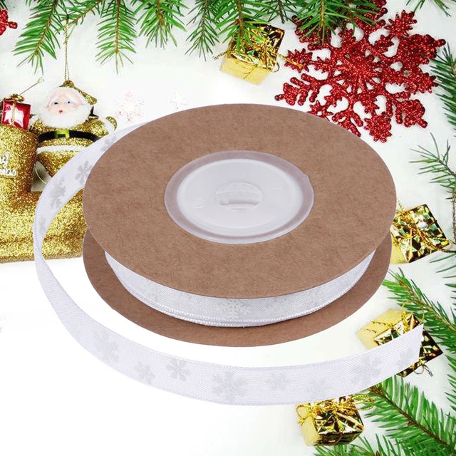 2x Satin Band Weihnachten Baum Bögen Geschenk Verpackung Band Ripsband 10