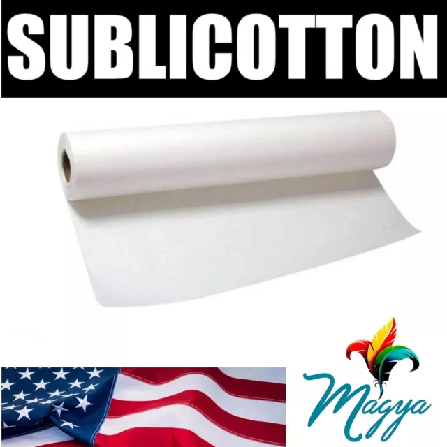 Rollo de Papel Transfer SUBLICOTTON 44”x50’ (1.12x15mt) Algodon Via Sublimacion