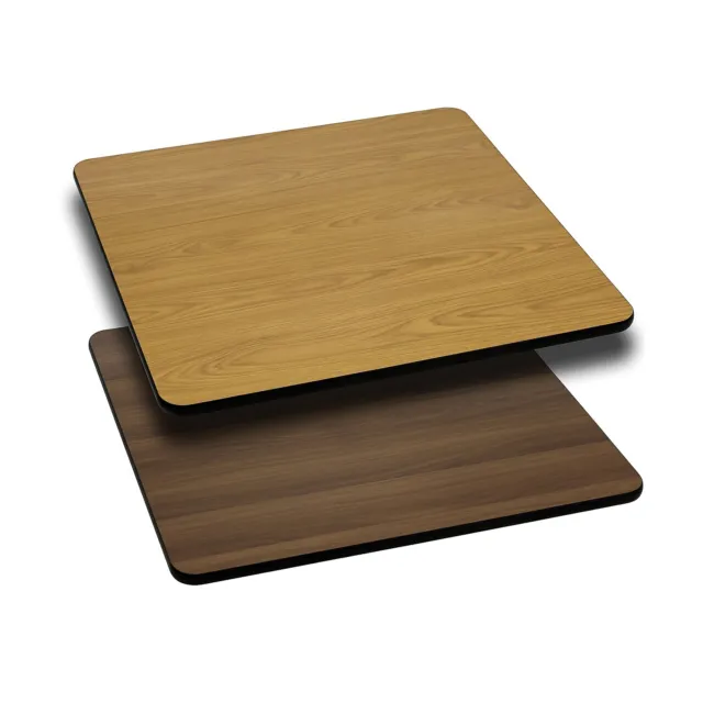 Flash Furniture 24 Square Laminate Table Top Natural/Walnut (XUWNT2424)