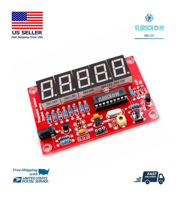 DIY 1HZ50MHZ DIGITAL LED Crystal Oscillator Frequency Counter Meter