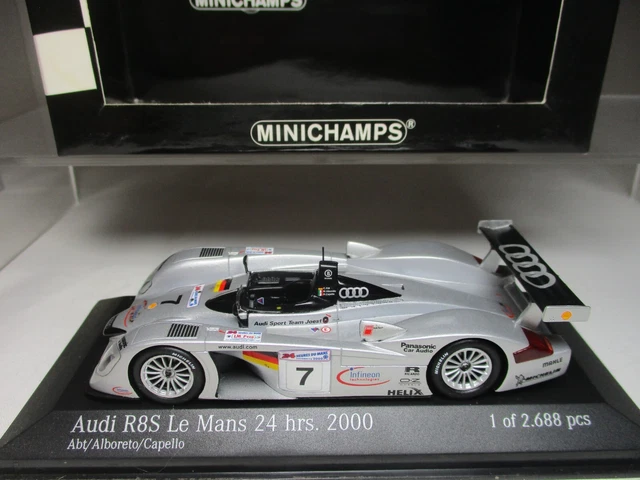 MINICHAMPS 1/43 AUDI R8S #7 Le Mans 2000 Abt/Alboreto/Capello Limited