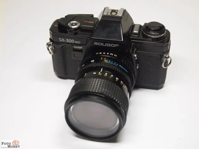 Soligor SR-300 MD Kamera + Objektiv Minolta Zoom Macro 28-70/3,5-4,5 lens