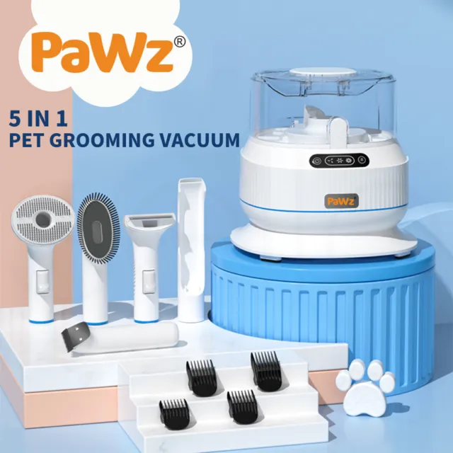 Pawz Pet Grooming Kit Vacuum Dog Cat Hair Dryer Remover Clipper Brushes Cleaning