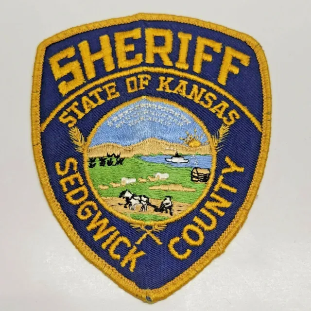 VTG Sedgwick County State Of Kansas Sheriff Police Shoulder Patch Obsolete