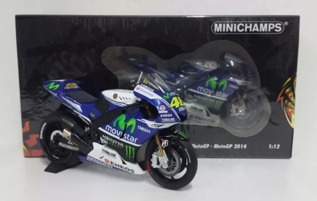Modèle Die Cast Moto Gp Échelle 1:12 MINICHAMPS valentino rossi Yamaha M1 2014