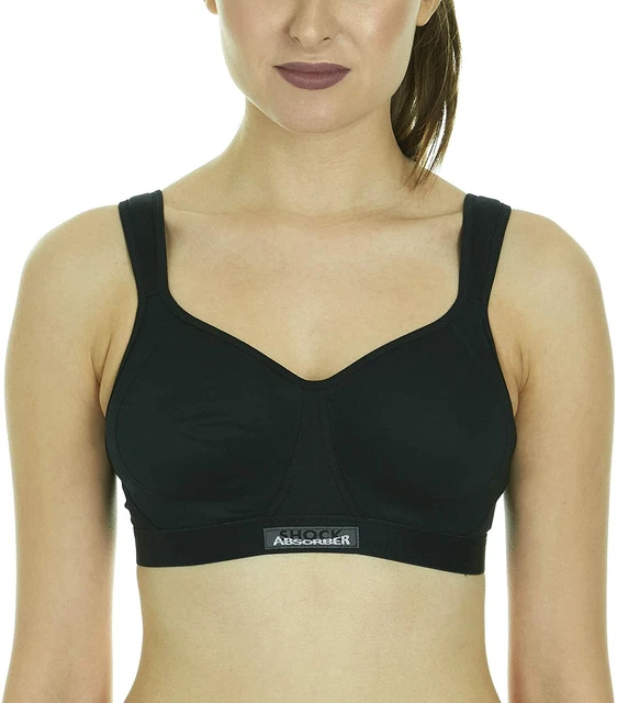 Shock Absorber Low Impact Ladies Black Sports Bra Size 38B V972BLK38B