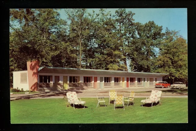 Hotel Motel postcard Canada Port Hope Ontario Greenwood Tower Motel Lodge chrome