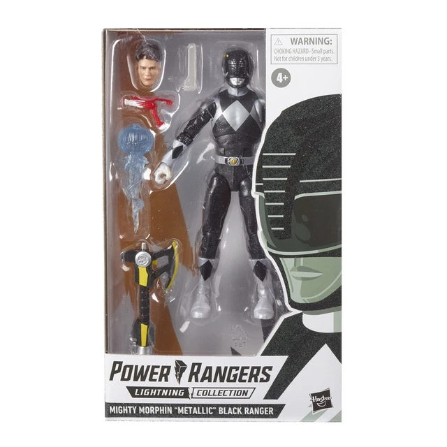 Power Rangers Lightning Collection Mighty Morphin Metallic Black Ranger Figure