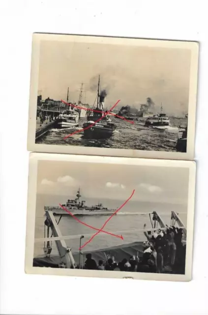 NR.478123 3 x Foto 2,Wk Deutsche Soldaten in Norwegen Hafen Schiffe  6,5 x 9 cm