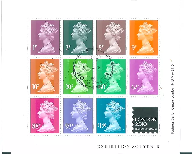 GB  2010 ms 3073  Souvenir Matthews miniature sheet   cancelled to order