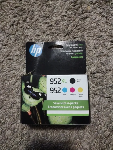 HP 952XL Black & 952 Color Ink Cartridges Combo  Pack of 4