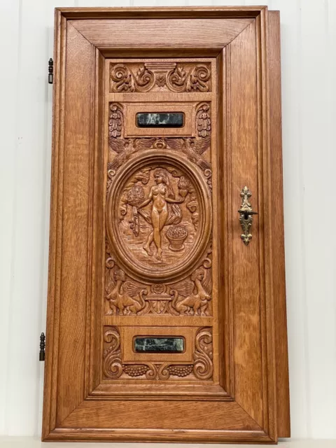 Exceptional Neo Renaissance Door with griffin & marble inlay (2)