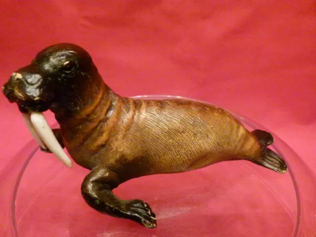 Extremely Rare Bergman Cold Painted Bronze Walrus,Great Condition,Fully Stamped.