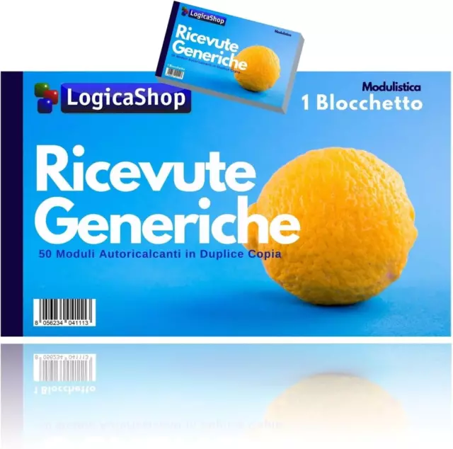 LogicaShop ® Blocchi Ricevuta Generica in Duplice Copia, Blocchetto Libretti Ric