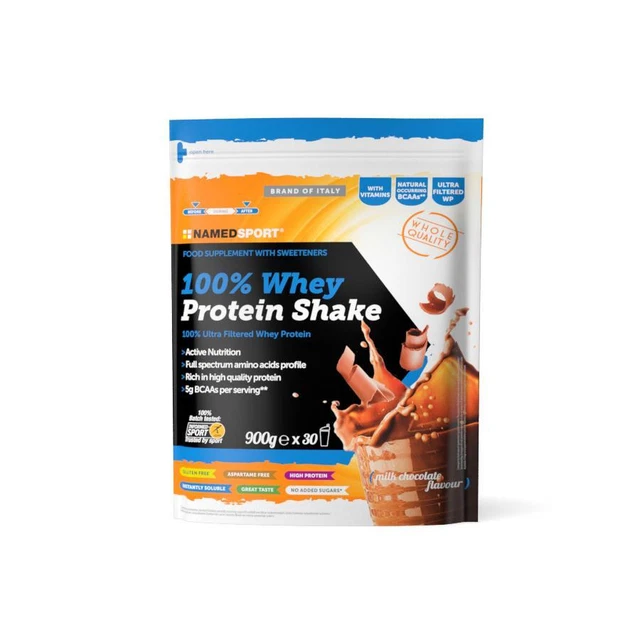 NAMEDSPORT Polvere NAMEDSPORT 100% Whey Shake Cioccolato Con Latte 900g