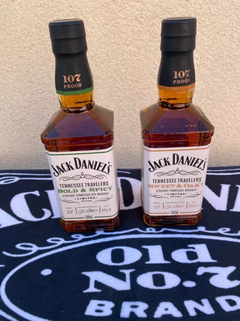 Eet & Oaky  -Jack Daniels -2 Nouvelle Bouteilles 500Ml-Bold & Spicy -Sweet& Oaky