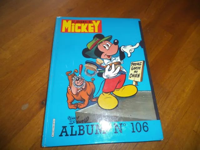 1983 Album Reliure Le Journal de Mickey n° 106 TBE avec ses encarts Walt Disney