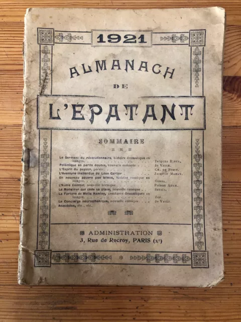 Almanach De L'epatant  1921.