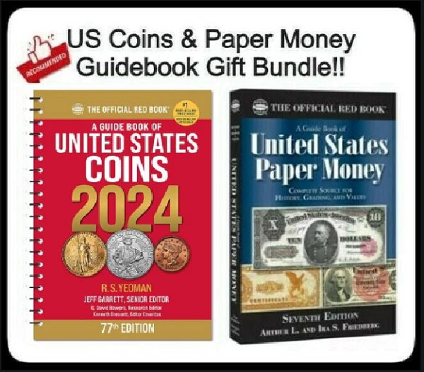 2024 OFFICIAL RED Book Guide US Coins SPIRAL & US Paper Money 7th Ed