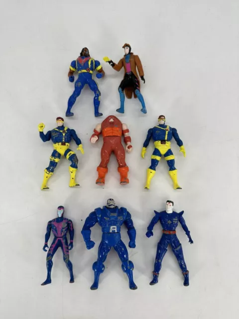 X-Men Toy Biz Marvel Heavy Metal Heroes Lot of 8 Die Cast Figures Vintage