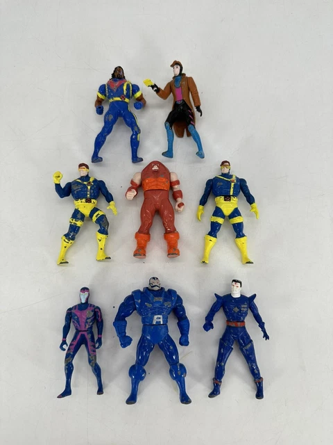 X-Men Toy Biz Marvel Heavy Metal Heroes Lot of 8 Die Cast Figures Vintage