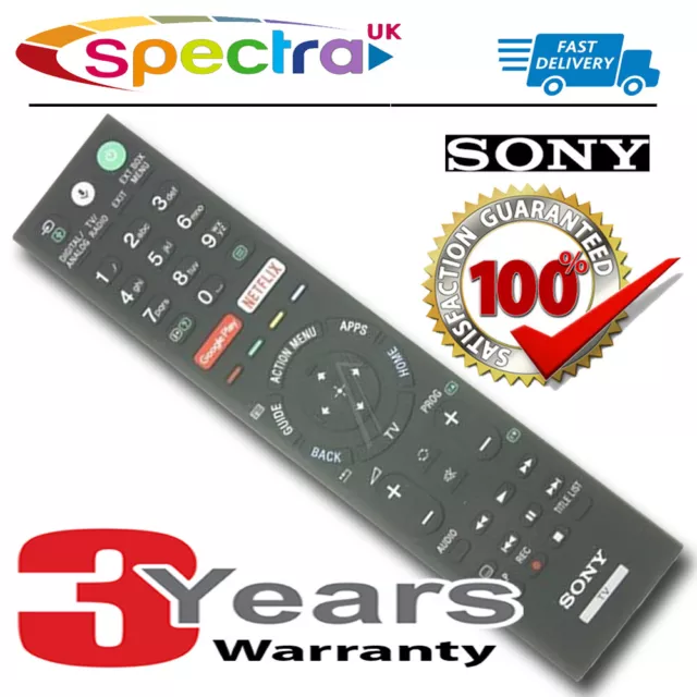 Sony TV RMF-TX220E Voice Remote Control Netflix Google Play Key Genuine Original