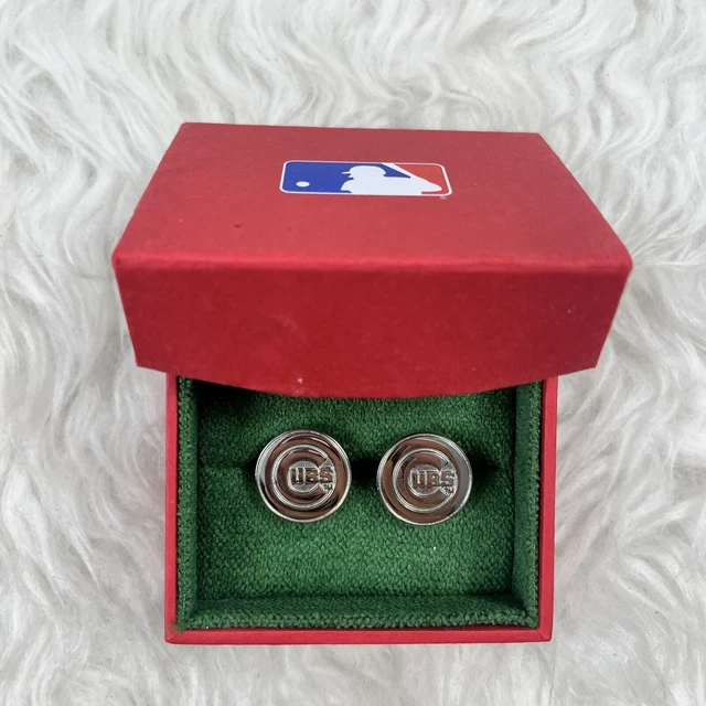 Chicago Cubs Cufflinks MLB Baseball Logo Gift Box NEW