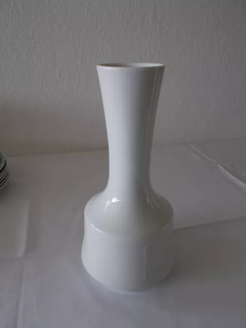 Hutschenreuther Arzberg Op-Art Vase  weiß 70er Jahre  ca. 28 cm Höhe 3