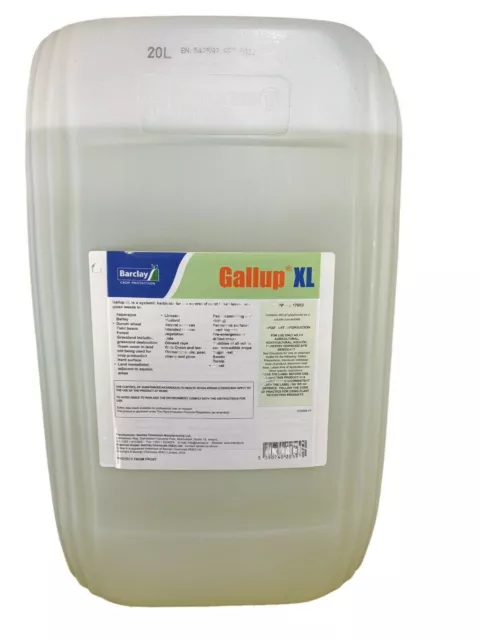 20L BARCLAY GALLUP XL PROFESSIONAL STRENGTH GLYPHOSATE 360g/L TOTAL WEED KILLER 2