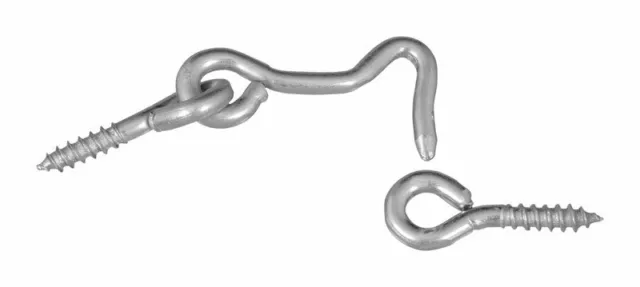 National Hardware  Zinc-Plated  Silver  Steel  1-1/2 in. L Hook and Eye  2 pk