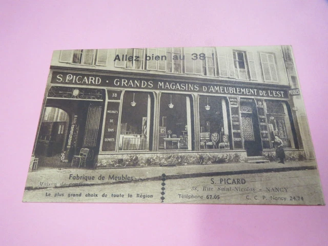 30014 Postcard 54 Nancy Furniture Factory Picard S 38 Rue St Nicolas