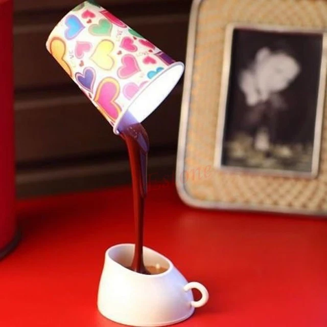 TABLE LAMP HOME Romantic Pour Coffee Usb Night Light Novelty DIY LED £9