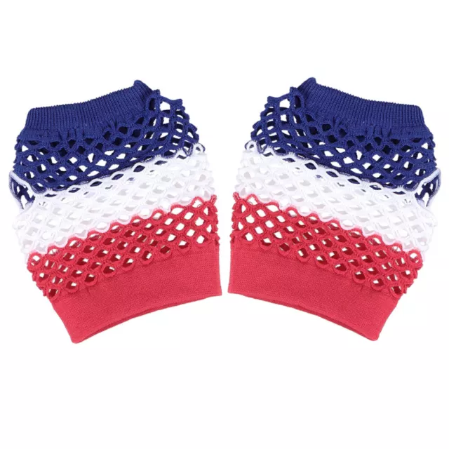 3 Pairs Netzhandschuhe Fischernetze Fingerlose Mesh-Handschuhe Mit US-Flagge