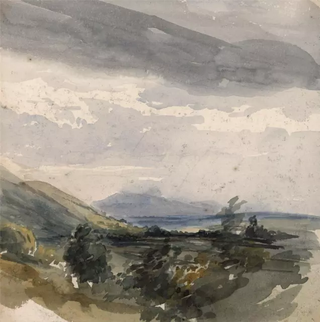 Antique Watercolour Painting - Irish Landscape - Ireland  - 19th Century