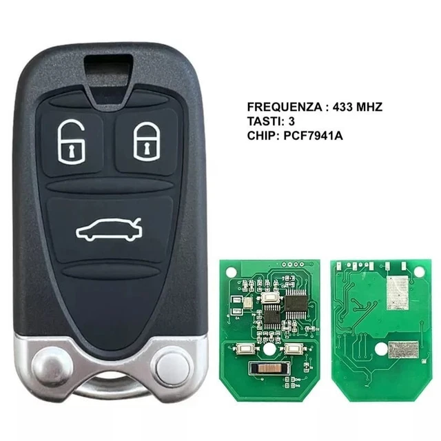Smartkey Custodia Telecomando Auto Per Alfa Romeo - Sostituzione Alloggiamento - 159, Brera, 156, Spider (2005-2011) - Solo Telecomando