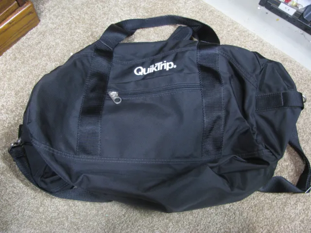 Black QuikTrip Promotional Zipper Tote / Bag / Carryon   # ELIP