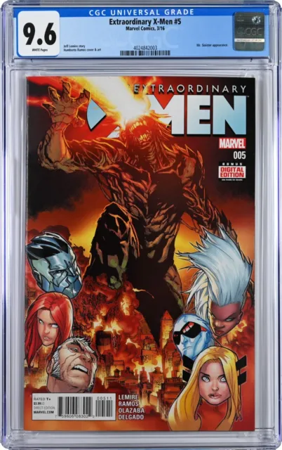 Extraordinary X-Men #5 CGC 9.6 (Feb 2016, Marvel) Jeff Lemire, Mr. Sinister app.