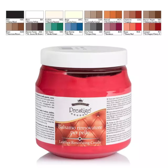 Crema per Rinnovare il Colore dei Sedili Auto in Pelle - Prestige 250ml