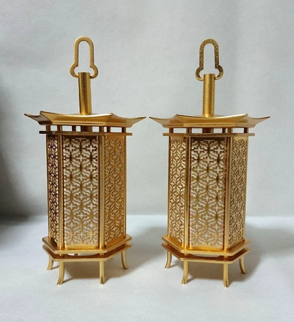 Japanes Antique Vintage TOUROU iron Traditional lamp Lantern altar Buddhism