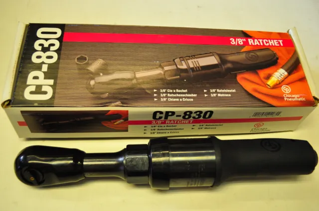 Chicago Pneumatic CP 830 3/8"Dr HighTorque Air Ratchet Max 100 Fb Made in Japan 10