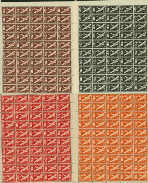 French Cameroun 1942-MNH stamps. Yvert Airmail Nr.:12/18. Sheet 50(EB) AR1-01260