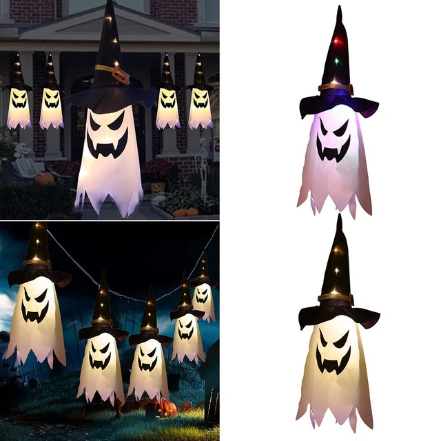 Halloween Décoration Led-Flashing Lightdress Up Brillant Sorcier Fantôme Chapeau