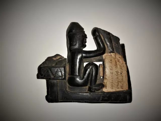 Northwest Coast Haida Tlingit Argillite Pipe Panel Fragment - circa 1850s/60s.