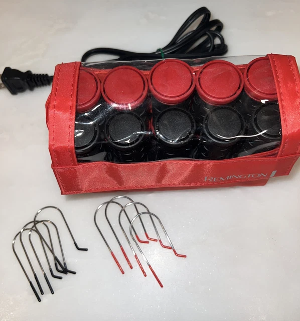 Remington All That 10 Piece Travel Hot Rollers Curlers w/8 Pins Hair Iron Wavy