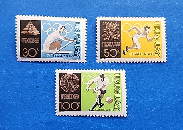 Uruguay Stamps, Scott C344-C346 Complete Set MNH
