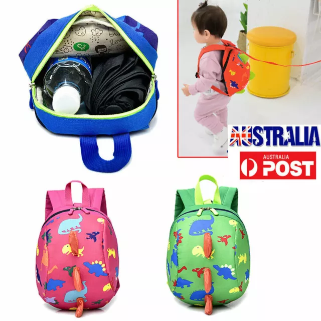 Cartoon Dinosaur Toddler Bag with Strap for kids Safety Harness Backpack Reins