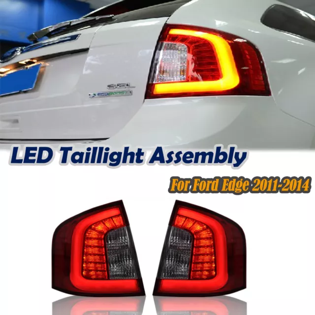 For Ford Edge Red LED Rear Taillight Assembly Tail Lamps 2011 2012 2013 2014 DNN