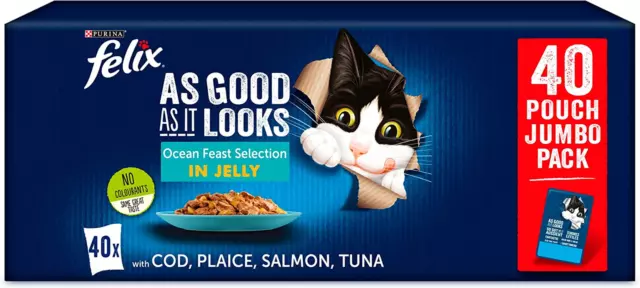 Felix as Good as It Looks Ocean Feasts Cat Food 40X100G