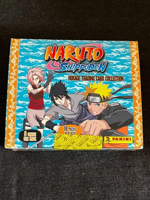 Panini Display Naruto Shippuden 18 Packets X 8 Trading Cards Mint New Sealed